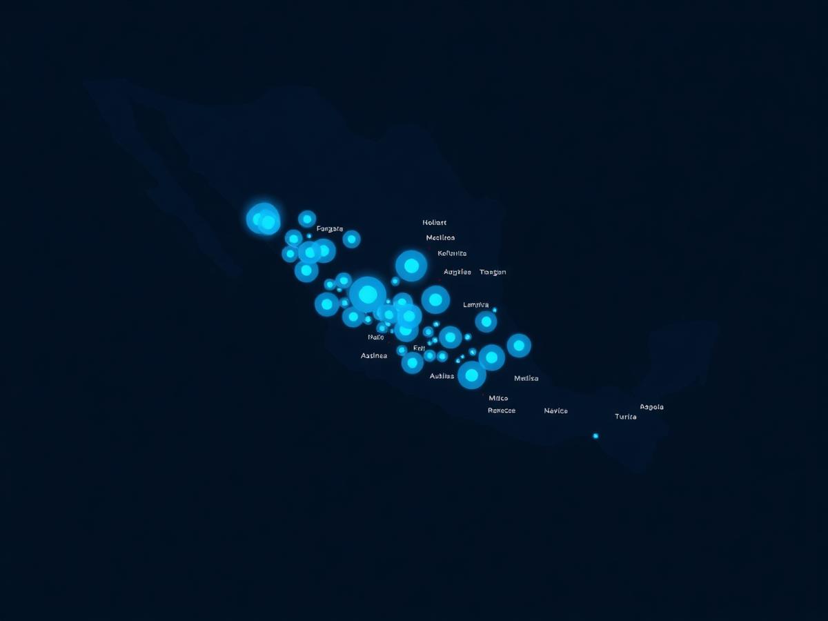 Mapa ilustrativo de la cobertura inicial de TICUP